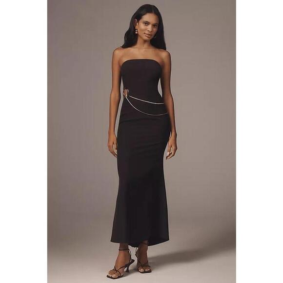 Mare Mare Dresses & Skirts - Mare Mare Strapless Hardware Bodycon Party Maxi Dress Size XL Black